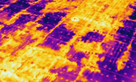 Infrared scan flat roof